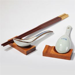 Wooden Chopsticks Holder Vintage Chopstick Rest Chopsticks Stand Holder Chopstick Rest For Dining Table Accessories LX4452