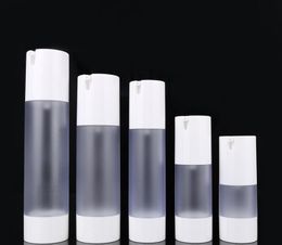 15/30/50/80/100ml Airless Pump Vacuum Scrub Lotion Bottle Toiletries Container Plastic Dispenser Travel Cosmetic Bottles SN3879