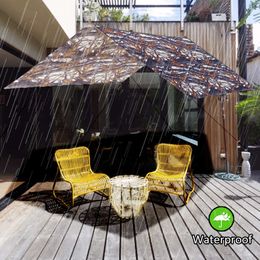 3x3m Camouflage Sun Shelter Awning Tent Tarp Outdoor Camping Rain Fly Anti UV Beach Tent Shade Camping Sunshade Canopy Y0706