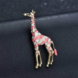 Булавки, броши модные бренды эмаль PIN-код жираф для женщин милые животные брошь ювелирные изделия шарм золотой цвет подарок дети изысканные брош