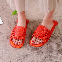 Women's Funny Slippers 2020 Women Summer Flat Woman Outdoor Comfortable Lover Slide Ladies Non Slip Female Beach Shoes Plus Size Y0731