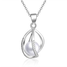 -8mm Valentine Laterne Schmuck Natürliche Süßwasser Perle Anhänger Sterling Silber Halskette Clavicle Frauen Hochzeit Geschenk