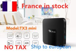 SHIP France to european TX3 mini Android 8.1 TV BOX 2GB 16GB Amlogic S905W Quad Core Suppot H.265 4K Media Player