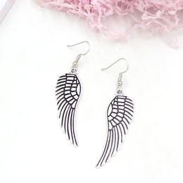 Wholesale Boho Style Dangle Earring Large Big Angel Wings Earrings For Women Girl Friends Music Lover Gifts Jewelry Pendientes