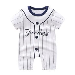 Jumpsuits Baby Baseball Bodysuits 2021 Summer Clothing Toddler Girl Jumpsuit Boys Onesie 0-1 Years Born Clothes