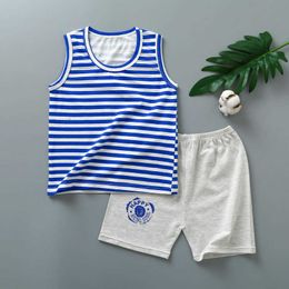 2021 Cotton Baby Sets Leisure Sports Boy Vest T-shirt + Shorts Sets Toddler Clothing Baby Boy Clothes Baby Child Clothes 2pcs G1023