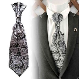 Necktie Scarf Corbata Grey Cashew Pattern Hong Kong Wedding Yarn Photo