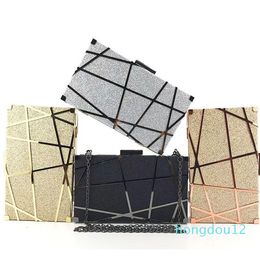 2021 Shiny Evening Crystal Clutch Bag Luxury Design Diamond Dinner Purses Shoulder Handbag Party Bags