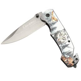 Camping Hunting Knives Knives Tactical Survival Knifees Pocket Knifes Folding type Browning FA18 Wolf