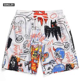 2021 spoof hand-painted graffiti graphic beach pants men's casual street hip-hop funny shorts surfing running basketball shorts H1210