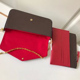 3 Piece/Set Luxurys Handbags Chain Shoulder Designers Crossbody Bag Style Women Handbag Purse and Wallets 03