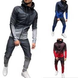 MoneRffi Mens 2 Piece Tracksuit Set Full Zip Athletic Sweatsuit Long Sleeve Activewear Outfit Jogger Sport Set