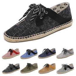 canvas shoes breathable straw hemp rope mens womens big size 36-44 eur fashion Breathable comfortable black white green Casual nine 19