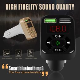 A9 Bluetooth-Autoladegerät FM-Sender mit doppeltem USB-Adapter Handfree MP3-Player-Unterstützung TF-Karte für iPhone Samsung Universal