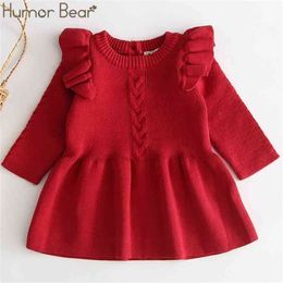 Baby Winter Girl Dress Princess Christmas Sweater Long Sleeve Clothes Spring Autumn Infant es 210611