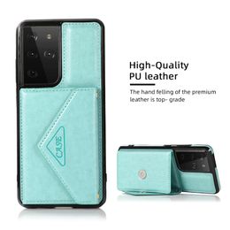 Wallet Card Phone Bag Cases For Samsung Galaxy s21 s21plus s20 s20plus s10 s10plus note10 note10plus note20 Core DUO
