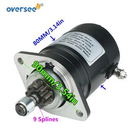 346-76010 Starter Motor 9 Tooth Parts For Tohatsu Mercury Outboard Motor M25C M30C M40C 346-76010-0 853805A1 334760100M 346760100