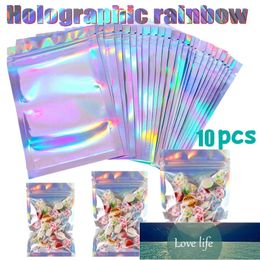 10pcs Translucent Laser Bag Sealed Aluminium Foil Manicure Eyelash Rainbow Packaging