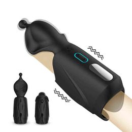 Nxy Sex Vibrators Masturbators Powerful Male Vibrator Quickly Stimulator Penis Stimulation Delay Trainer Masturbator Games for Men Adults 10 Modes 1218