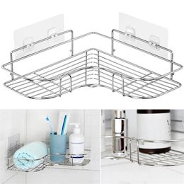 Bathroom Corner Shower Rack Stainless Steel Triangular Shampoo Soap Storage Shelves STSF666 211112