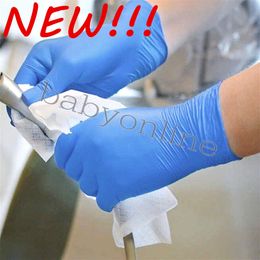 DHL Fast 100 PCS Desposible Nitrile Gloves Latex Free Powder Free Non-Sterile Blue White Black Purple Gloves Small Medium Large X-Large Sizes