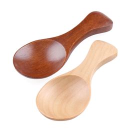 -5pcs Set di legno naturale Set da cucina zucchero sale sale s piccolo cucchiaino di caffè scoop mini cucchiaio di legno per condimento vaso