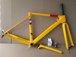 Lightweight T1100 UD Glossy Yellow V3Rs Disc Carbon Road Frame Disk Bicycle Frameset with XS-S-M-L for selection