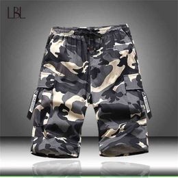 Summer Camouflage Tactical Cargo Shorts Men Jogger Military Cotton Casual Loose Multi-Pocket Outdoor Sweatpants 210806