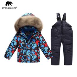 clearance sale Orangemom russian winter Suit Windbreaker children snow wear warm jacket coat for boys parkas kids ski clothes H0909