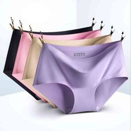 5PCS/Lot Women Seamless Underwear Sexy Female Solid Panties Comfort Lady Lingerie Mid-Waist Underpants Soft Skin-friendly Briefs