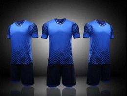2021 Soccer jersey Sets smooth Royal Blue football sweat absorbing and breathable children's training suit Wears Short sleeve Running With Shorts 003