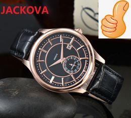 Sub Dial Work Mens Sport Wristwatch Quartz Movement Male Time Clock Watch with Genuine Leather Band Men skeleton TOP Fashion Luxury Man watch