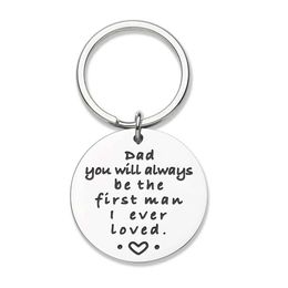 10Pieces/Lot Fathers Day Keychain Birthday Gifts for Men Father Dad from Son Daughter Key Chain Keyring To Daddy Stepdad Keychains for Men