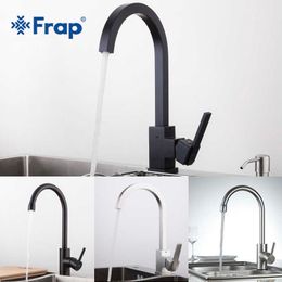 FRAP Arrival and Cold Water kitchen sink faucet Space Aluminum Water mixer Tap 360 Degree Rotation YF40010 210724