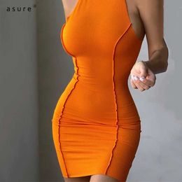 Summer Traf Sexy Dress Women Ladies Fashion Tight Bodycon Clothes Party Night Vestidos Elegant Bandage FD9023 210712