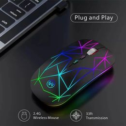 RGB Wireless Mouse Bluetooth Gamer Mouse Rechargeable Slient Mause USB Computer Mouse With Backlit Ergonomic Mice For Laptop PC