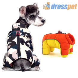 Winter Pet Dog Clothes Super Warm Jacket Cotton Coat Waterproof Small Big Dogs Pets Clothing For French Bulldog Jackets Snowsuit 211013