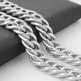 Top Grade Daily Stainless Steel Sporty Cuban Curb Link Chain Men's Women's Necklace/Bracelet Unisex's Fashion Jewellery 7-40inch