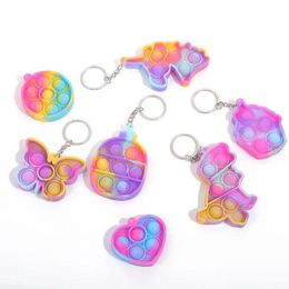 push bubble key chain fidget toy bag pendant high quality kids adult decompression toys