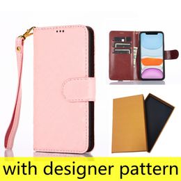 -Fashion Designer Carteira Casos para iPhone 13 13Pro 12 11 Pro Max XS XR XSMAX 7 8 PLA Alta Qualidade em relevo cartão de couro bolso capa de celular