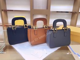 2021 SS Limited Women Fashion Handbags Letter Cowhide Hasp Double Handle Tote Bags Hardware 24K Detachable Strap Classic Totes Shoulder Bag