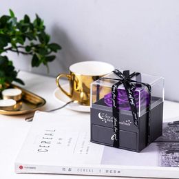 -Nuevo regalo púrpura de regalo de alta gama Perfume de perfume caja de embalaje caja de regalo de cumpleaños con souvenirs para novias