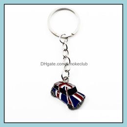 Party Favour Event & Supplies Festive Home Garden Flag Keychain Various Shapes British Style Pendant Gift Car Red Blue United Kingdom America