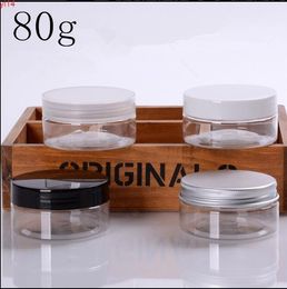 80g/ml Clear transparent Plastic Empty Jar Bottle Originales Refillable Cosmetic Cream jars Wax Mineral Mud Packaging Containesgood qty