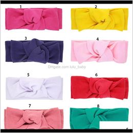 Baby Girls Knotted Big Bow Headbands Kids Rabbit Ears Hair Band Children Headwear Boutique Hair Accessories 8 Colors Turban Nozf3 Iiyjt
