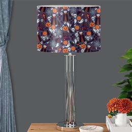 Lamp Covers & Shades Gothic Halloween Small Shade Alucset Barrel Fabric Lampshade For Table And Floor Light Natural Linen Hand Crafted 2021