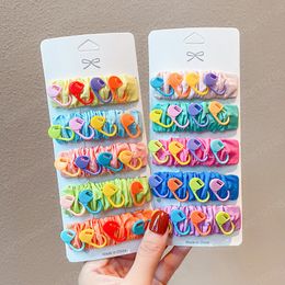 Lovely Pin Fabric Folds Children Hairclip Candy Colours Hair Accessories Korean Style Kids Hairpins Girls Headwear Ornament Suit