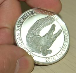 Gifts 1pcs/lot,Australian Saltwater Crocodile $1 Dollar 1oz Silver Coin.cx