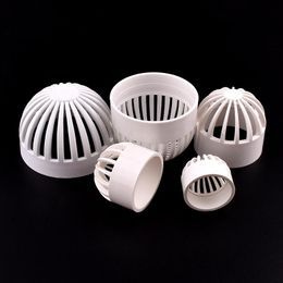 Watering Equipments 1-3pcs 20-110mm White PVC Breathable Cap Aquarium Tank Permeable Screen Filter Isolation Drain Pipe Pervious