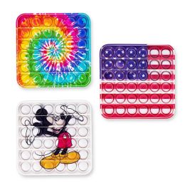 -12.5cm bandera americana cuadrados coloridos push burbuja autismo estrés reliever silicone squeeze fidget juguete adulto niño divertido juguetes